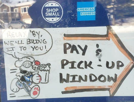 Pay & Pick Up Sign